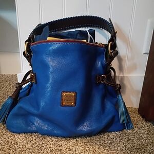Dooney & Bourke Blue Leather Hobo Bag